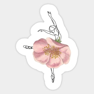 Beautiful ballet design Sticker